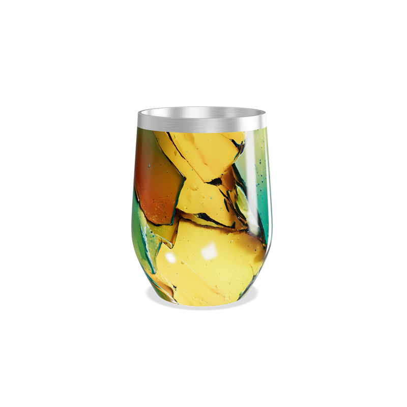 Copo Térmico Slim - Colorido Mármore Aço