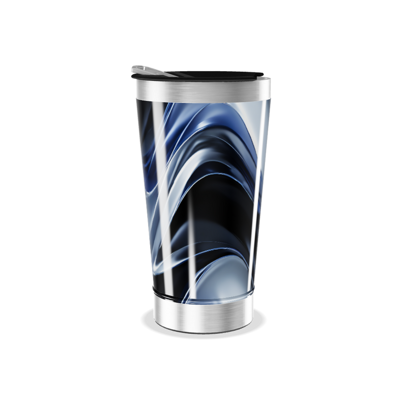 Copo Térmico - Azul Preto Aço Inox