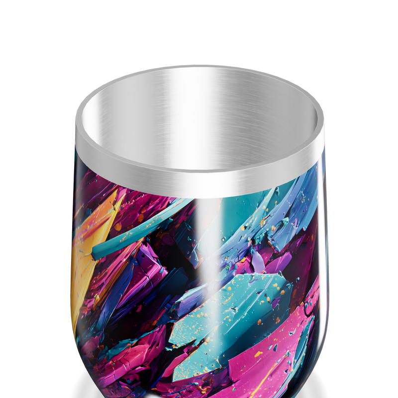 Copo Térmico Slim - Abstrato Colorido Inox