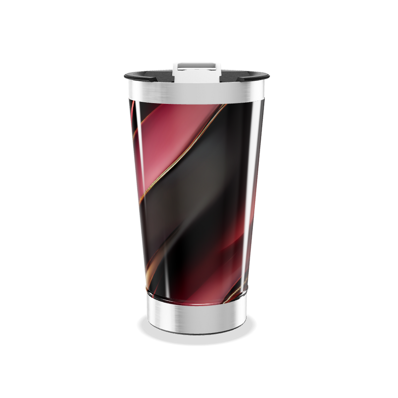 Copo Térmico - Design Preto e Vermelho