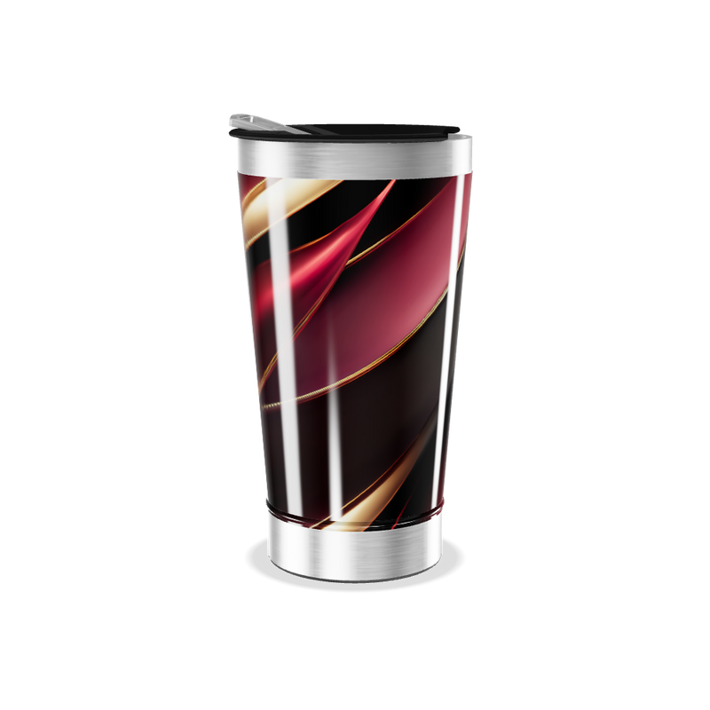 Copo Térmico - Design Preto e Vermelho
