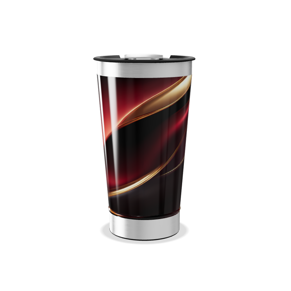 Copo Térmico - Design Preto e Vermelho