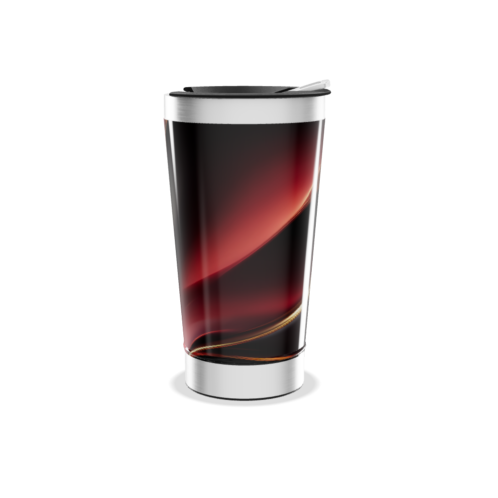 Copo Térmico - Design Preto e Vermelho