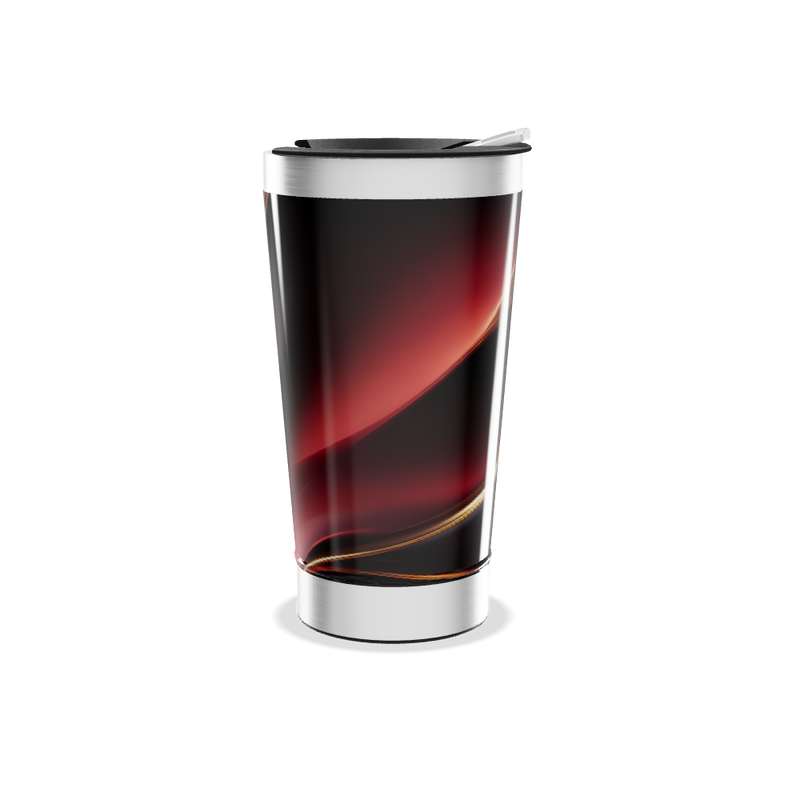 Copo Térmico - Design Preto e Vermelho