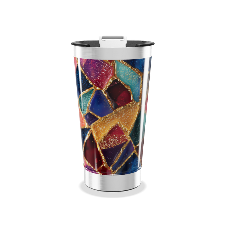 Copo Térmico - Vidro Colorido