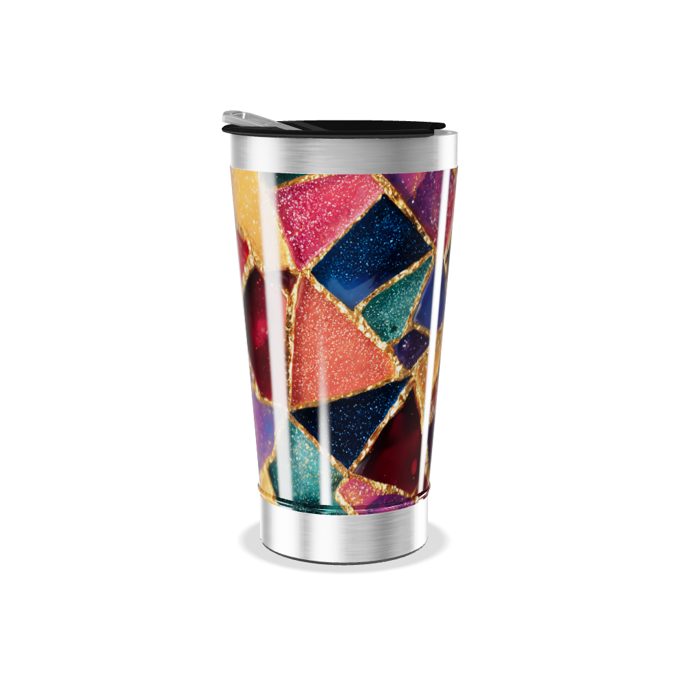 Copo Térmico - Vidro Colorido