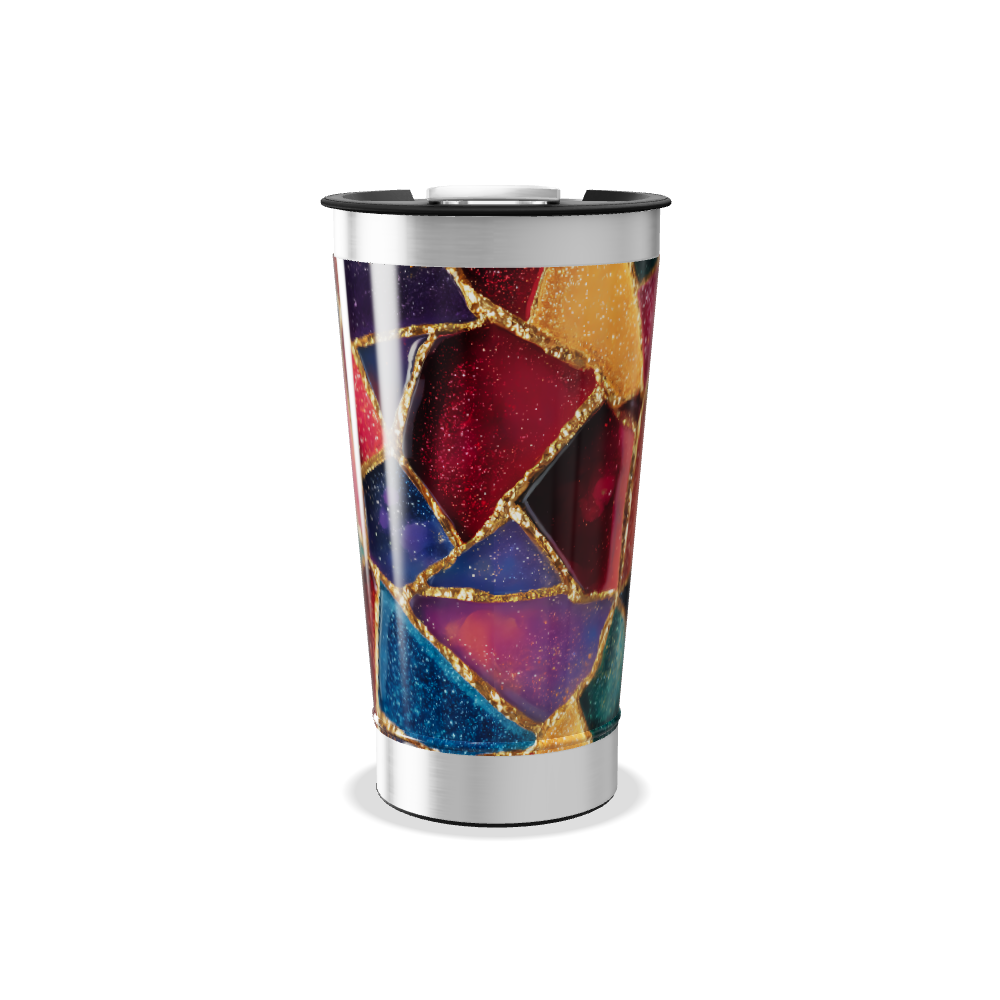 Copo Térmico - Vidro Colorido