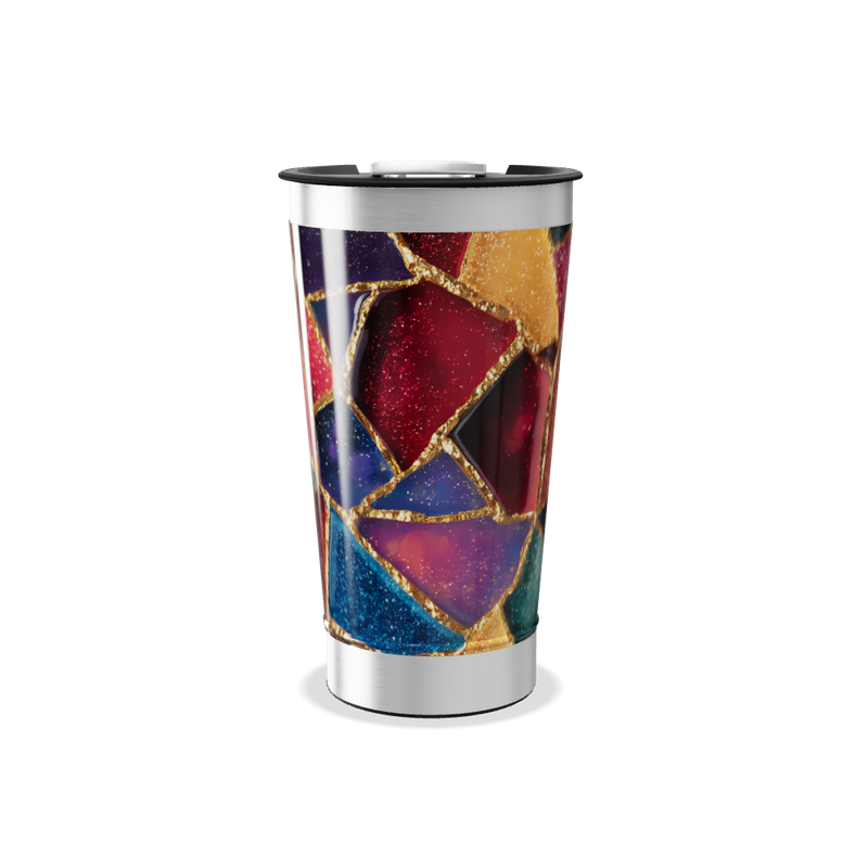 Copo Térmico - Vidro Colorido