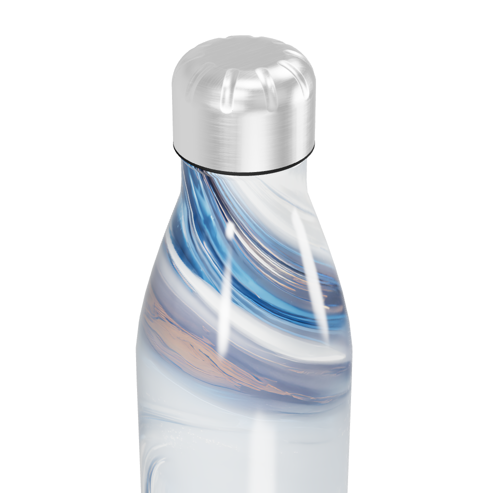 Garrafa Inox - Marmorizada Branco Azul