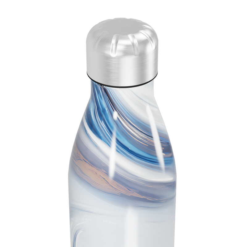 Garrafa Inox - Marmorizada Branco Azul