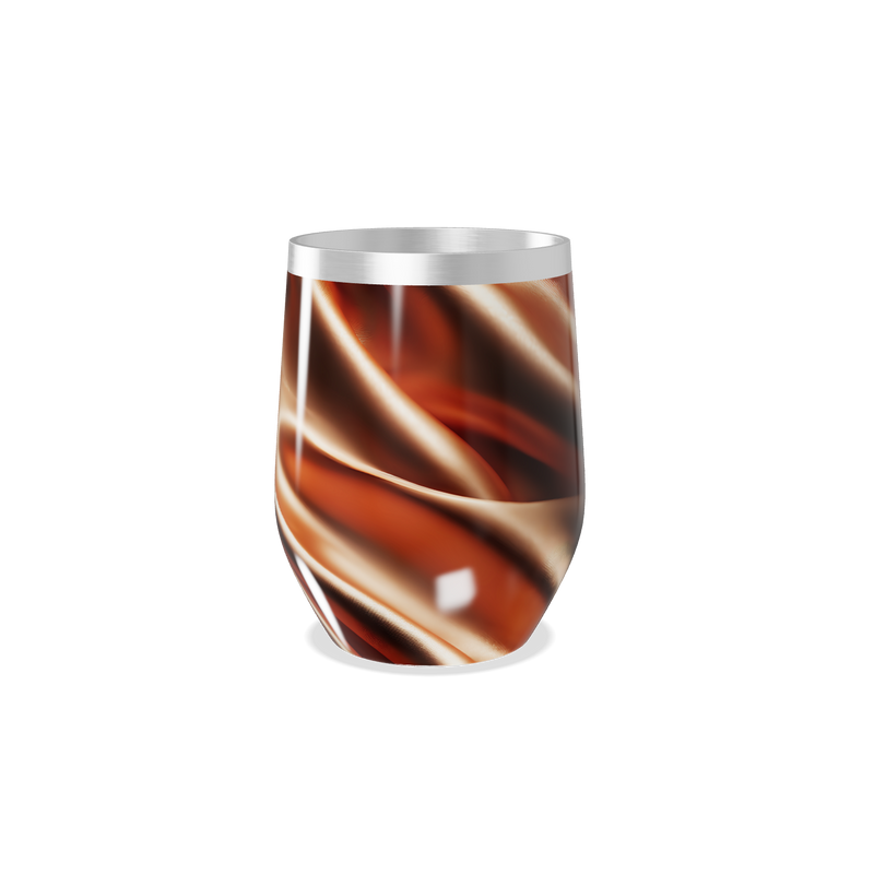 Copo Térmico Slim Estampa Marrom Ondas