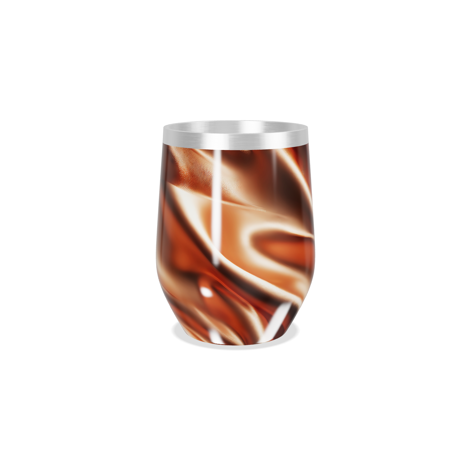 Copo Térmico Slim Estampa Marrom Ondas