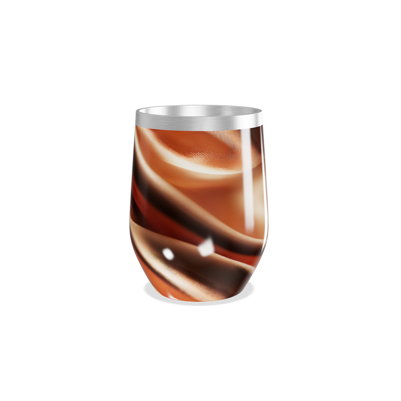 Copo Térmico Slim Estampa Marrom Ondas