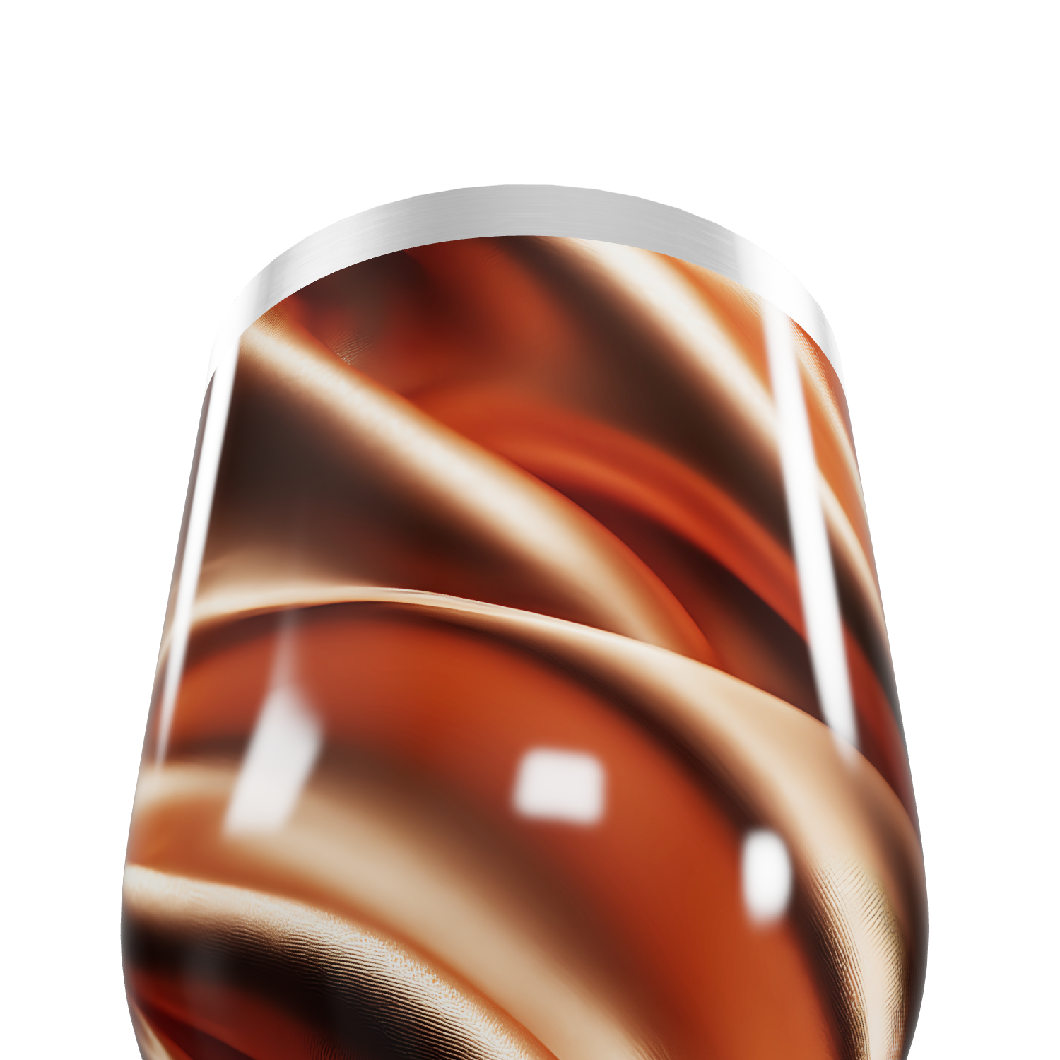 Copo Térmico Slim Estampa Marrom Ondas