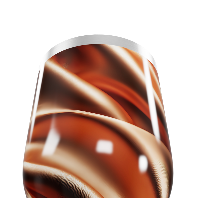 Copo Térmico Slim Estampa Marrom Ondas