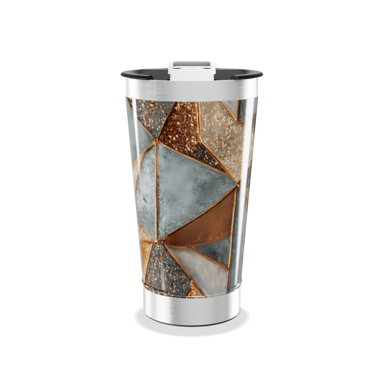 Copo Térmico - Geométrico Colorido Inox
