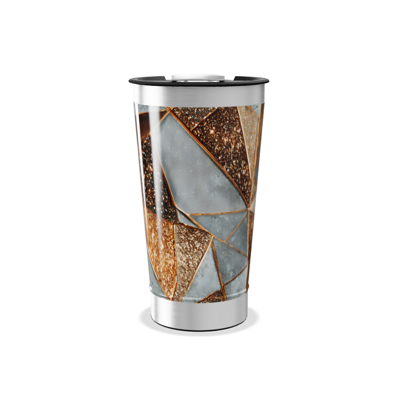 Copo Térmico - Geométrico Colorido Inox