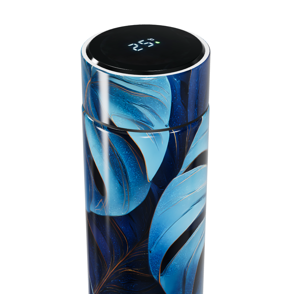 Garrafa Térmica Touch - Folhagem Azul