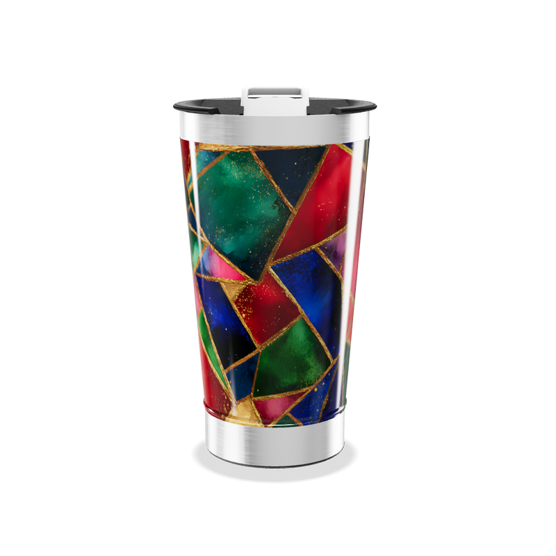 Copo Térmico - Estampa Vitral Colorido
