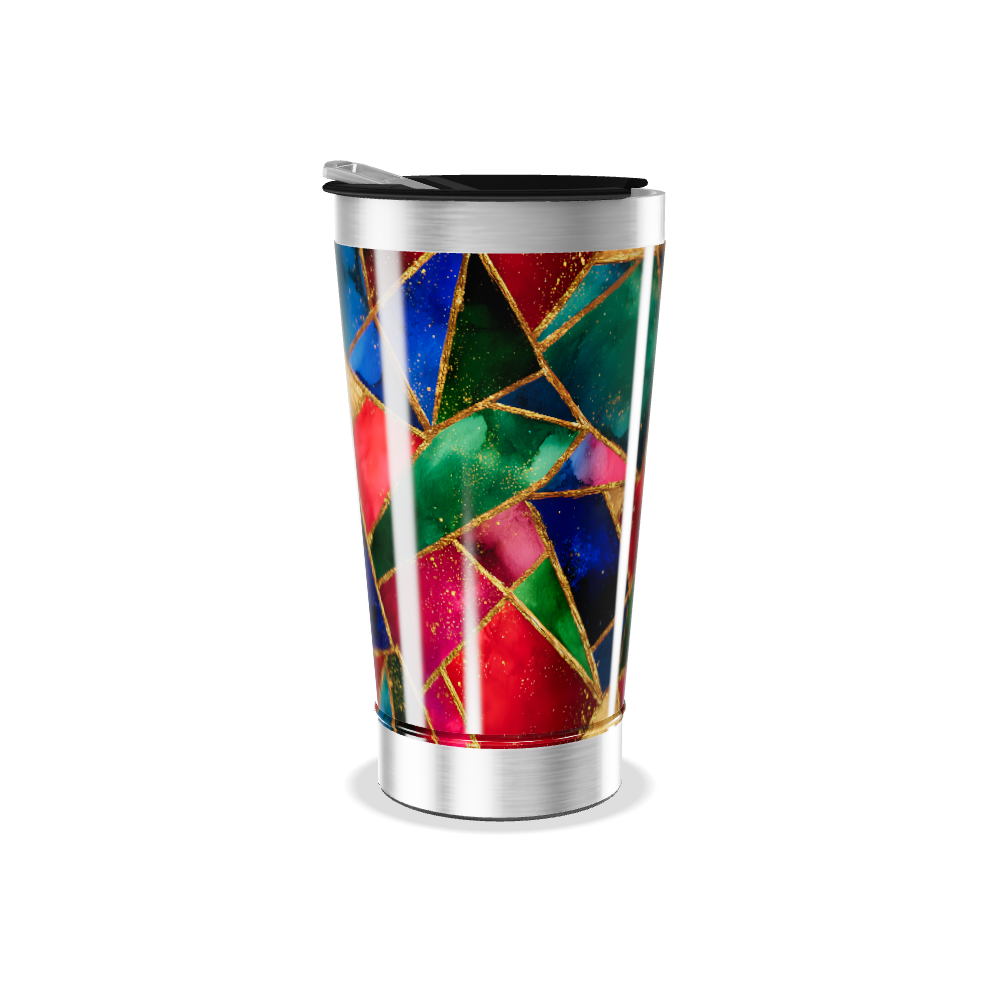 Copo Térmico - Estampa Vitral Colorido