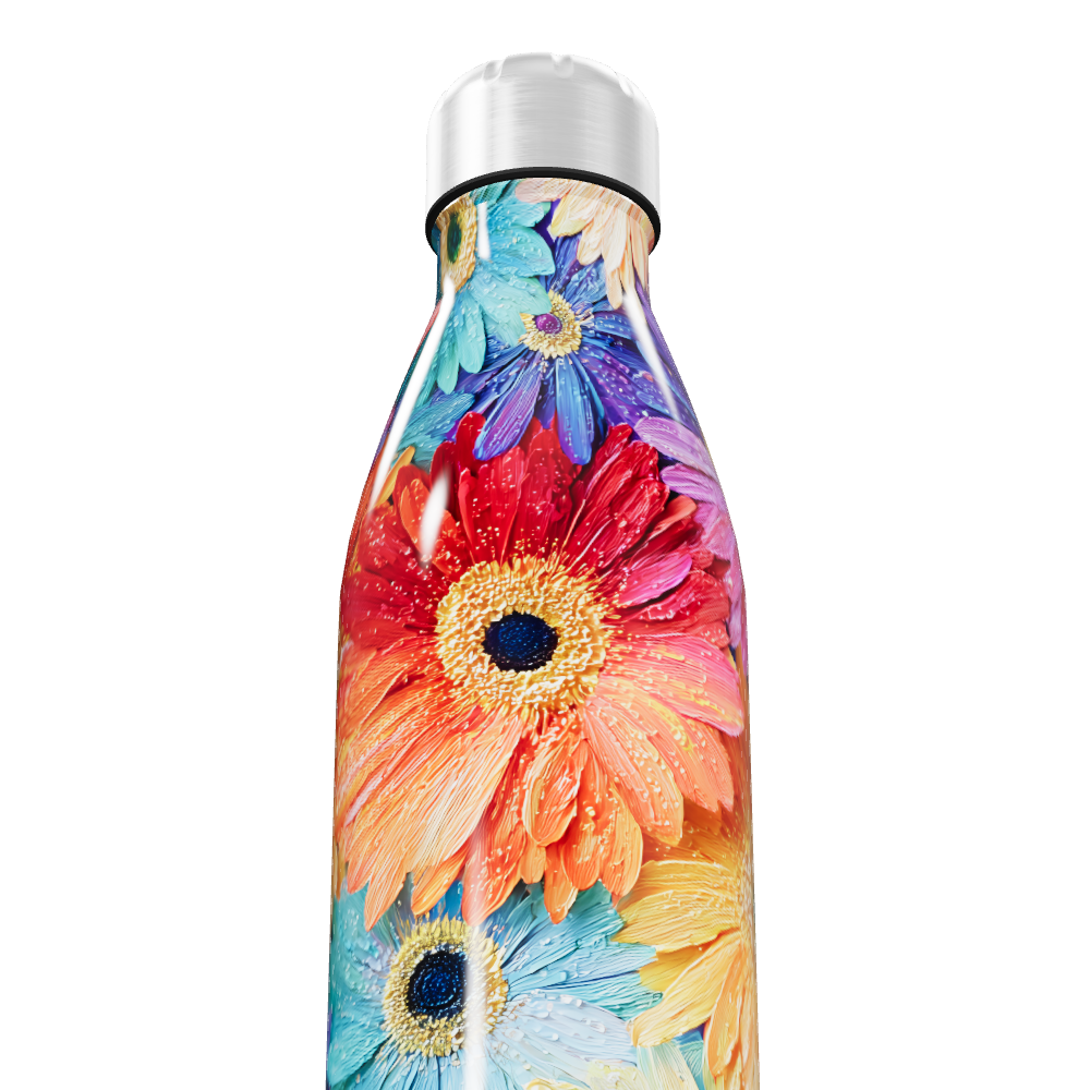 Garrafa Inox - Estampa Floral Colorida