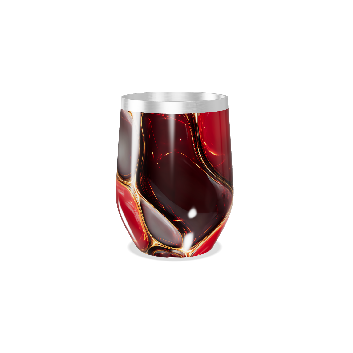 Copo Térmico Slim - Vermelho Marmorizado