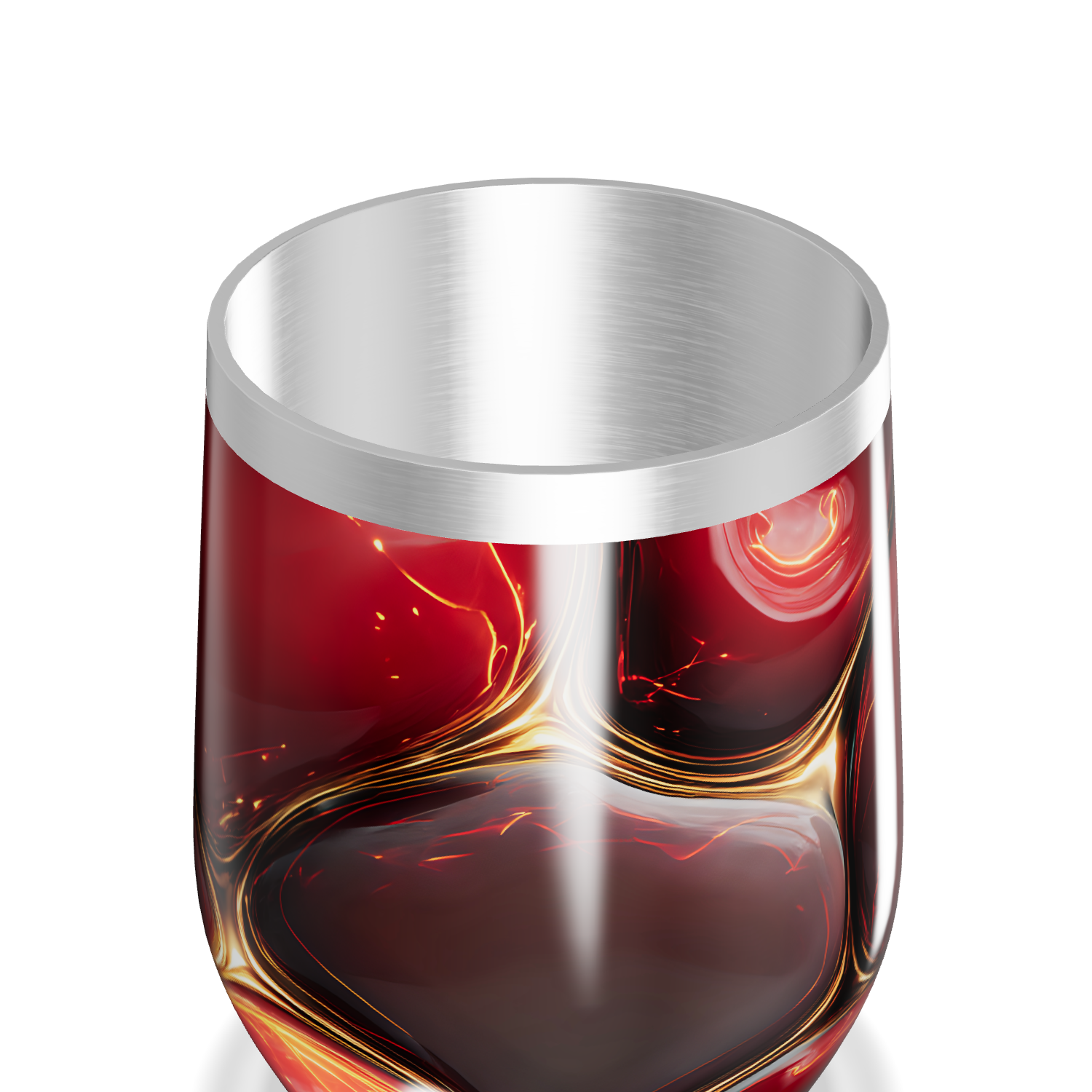 Copo Térmico Slim - Vermelho Marmorizado