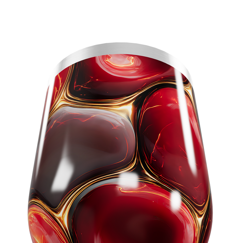 Copo Térmico Slim - Vermelho Marmorizado