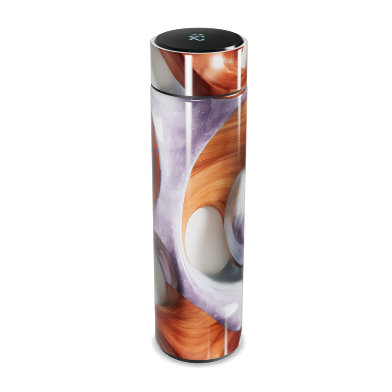 Garrafa Térmica Touch - Estampa Abstrata Madeira