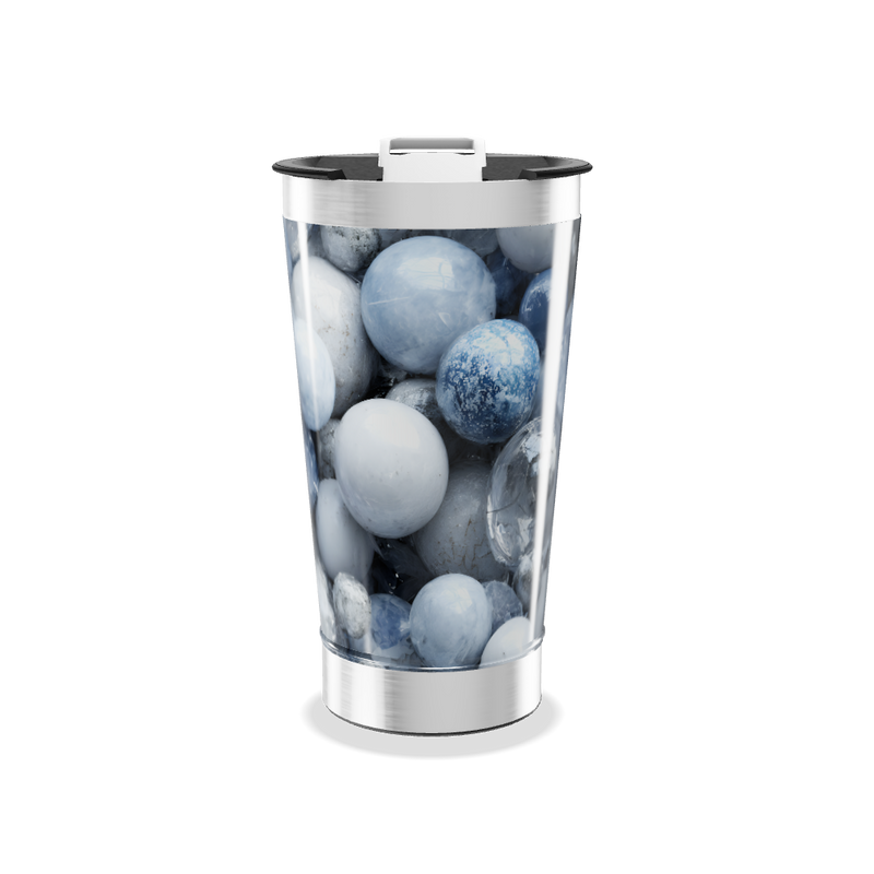 Copo Térmico - Bolas Azuis e Brancas