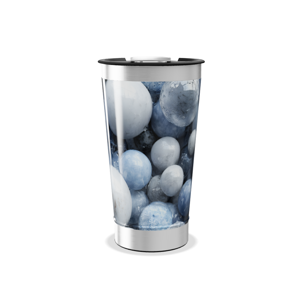 Copo Térmico - Bolas Azuis e Brancas
