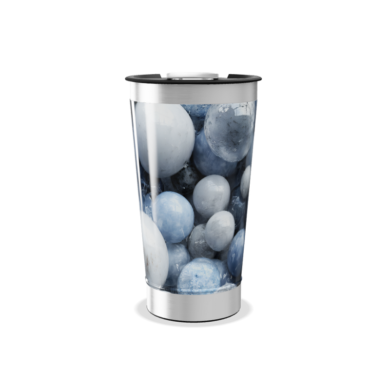 Copo Térmico - Bolas Azuis e Brancas