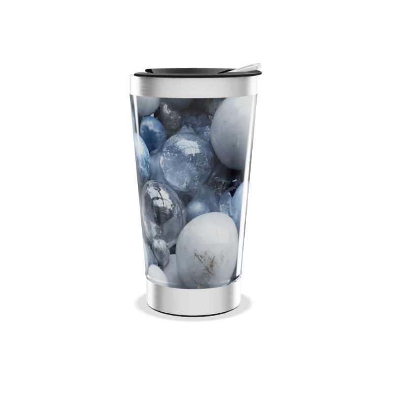 Copo Térmico - Bolas Azuis e Brancas