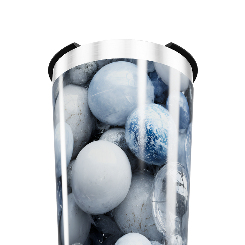 Copo Térmico - Bolas Azuis e Brancas