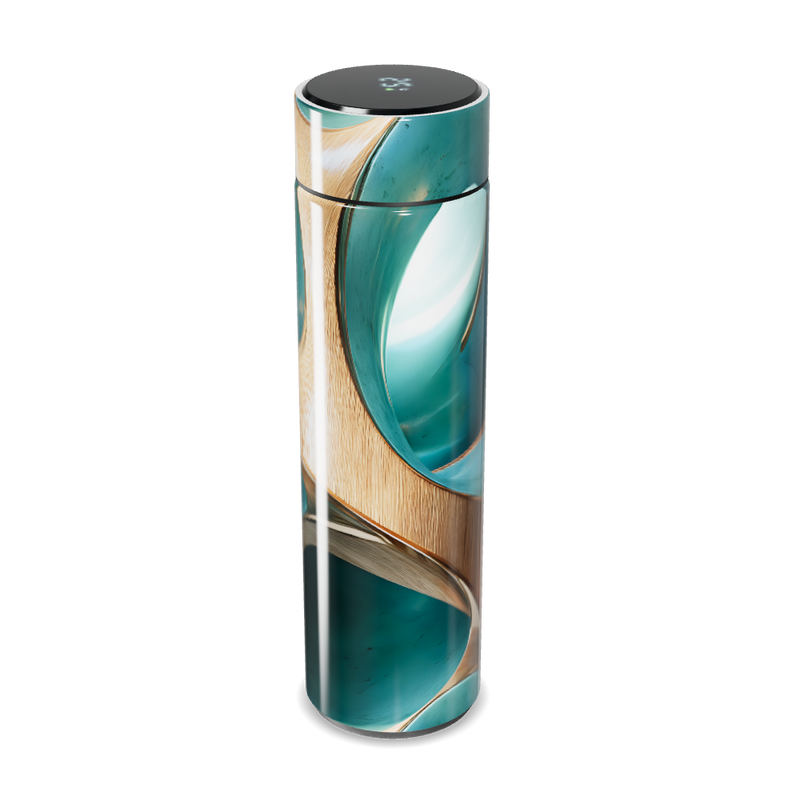 Garrafa Térmica Touch - Design Madeira Azul