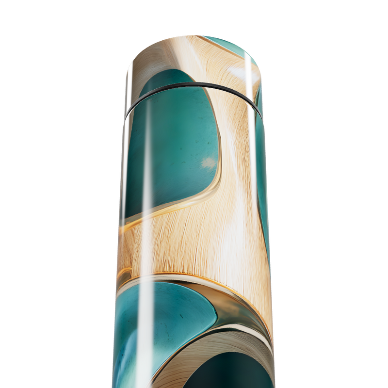 Garrafa Térmica Touch - Design Madeira Azul