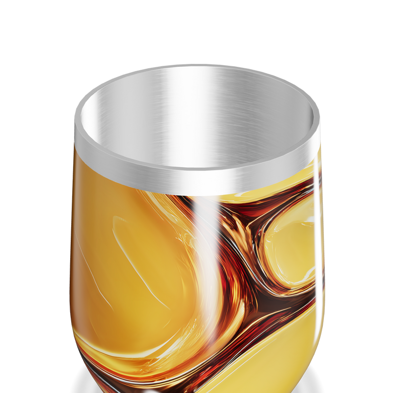 Copo Térmico Slim - Design Abstrato Amarelo