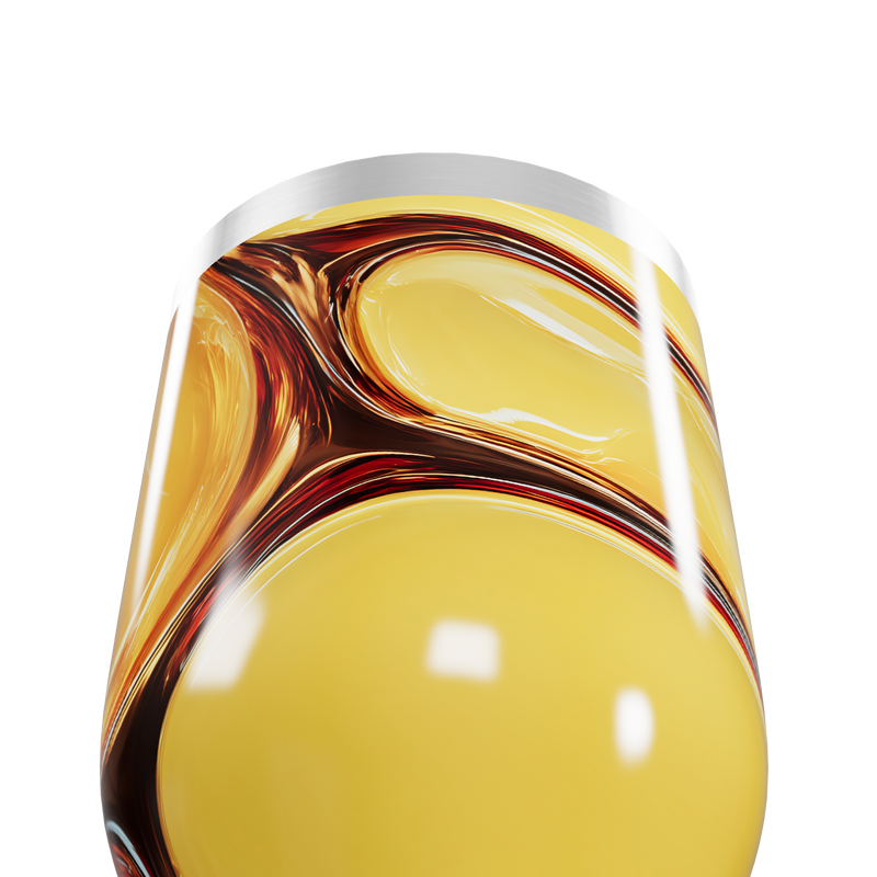 Copo Térmico Slim - Design Abstrato Amarelo