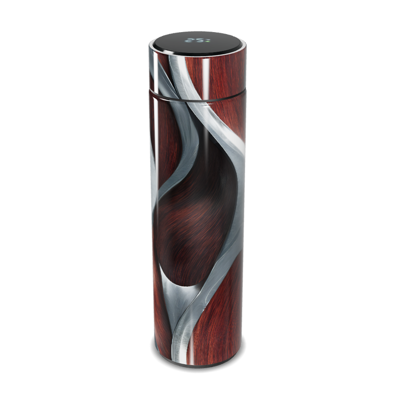 Garrafa Térmica Touch - Madeira Inox