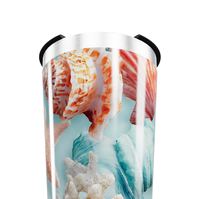 Copo Térmico - Estampa Conchas e Corais