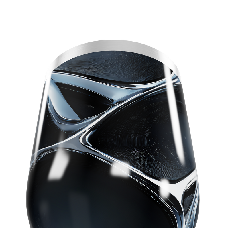 Copo Térmico Slim - Preto com Design Abstrato