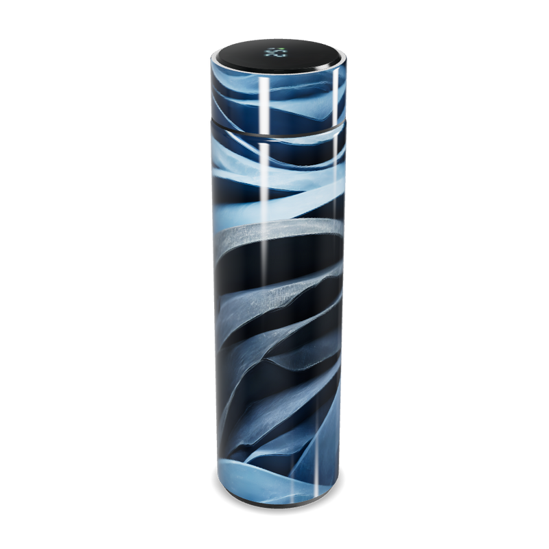 Garrafa Térmica Touch - Azul com Estampa Moderna