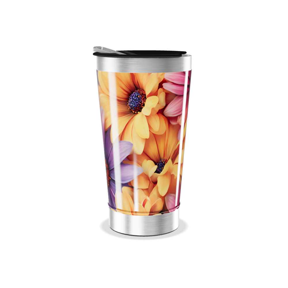 Copo Térmico - Estampa Floral Colorida