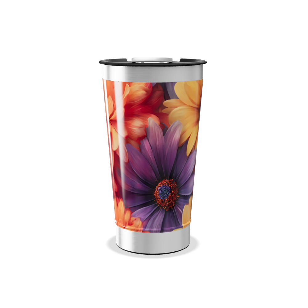 Copo Térmico - Estampa Floral Colorida