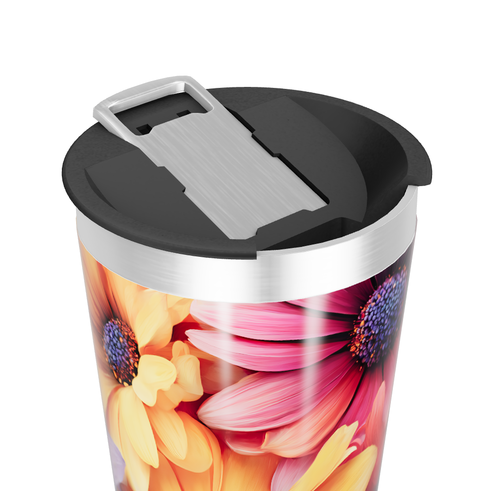 Copo Térmico - Estampa Floral Colorida
