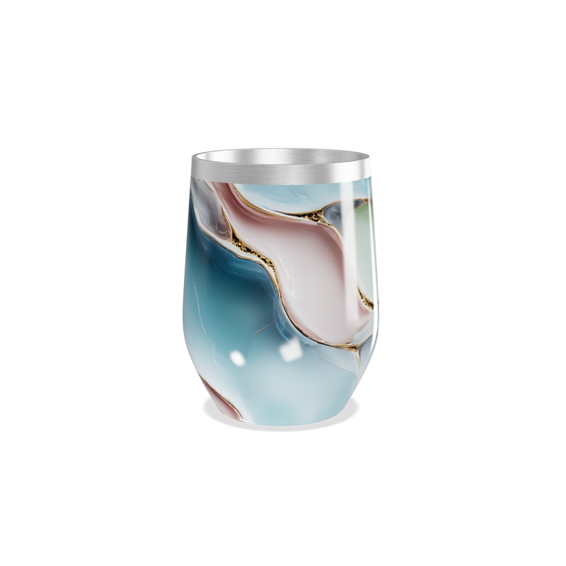 Copo Térmico Slim - Mármore Azul Inox