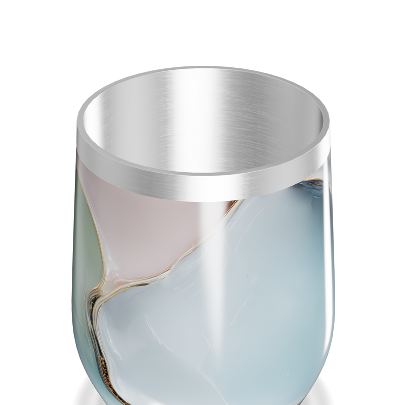 Copo Térmico Slim - Mármore Azul Inox