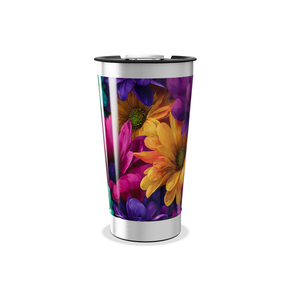 Copo Térmico - Estampa Floral Colorida