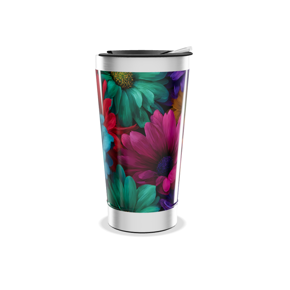 Copo Térmico - Estampa Floral Colorida