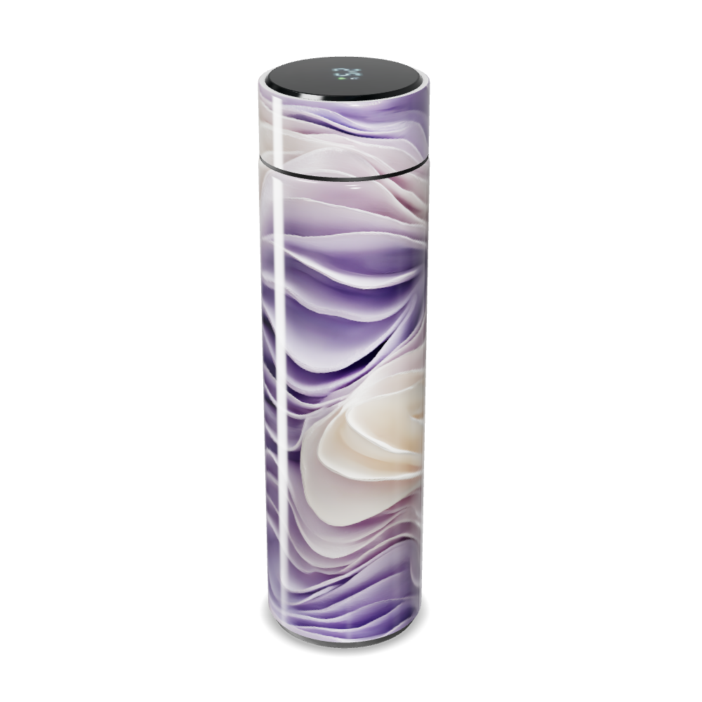 Garrafa Térmica Touch - Roxa com Estampa Ondulada